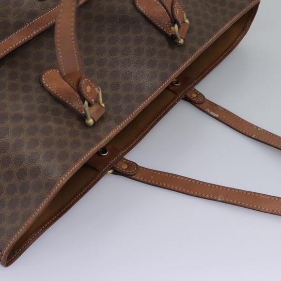 CELINE Macadam Canvas Tote Bag Brown Gold - Picture 6 of 13